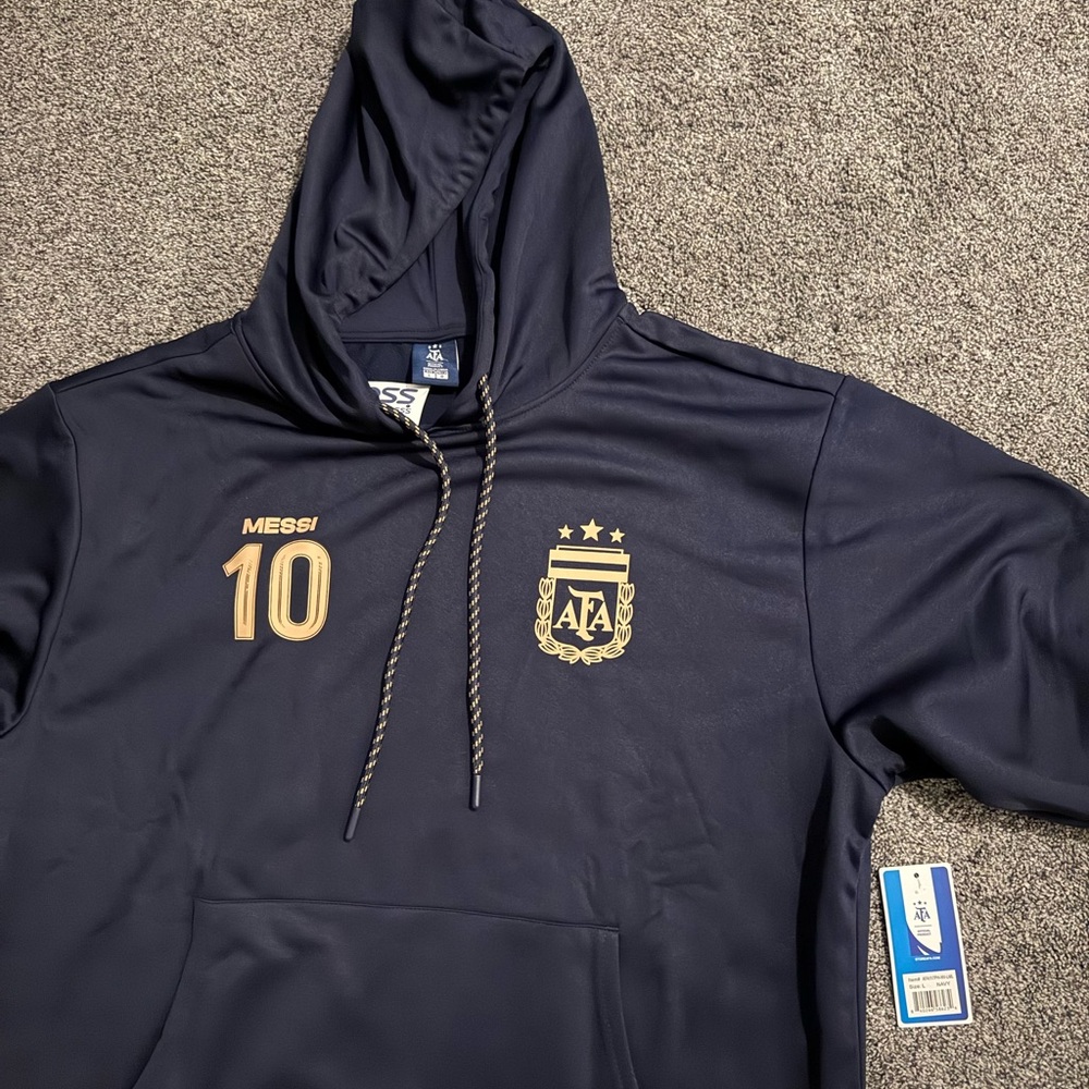 AFA Argentina Messi Navy Hoodie with Gold Details